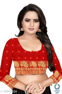 COTTON BASED JACQUARD SAREES  - Saree Length Size-5.5m Blouse Lenght Size:0.8, Cotton Silk, Zari Woves, pack of:1